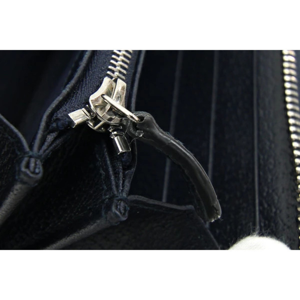Gucci Ophidia GG Supreme Zip Around Wallet Navy Blue Leather Long - Picture 6 of 9